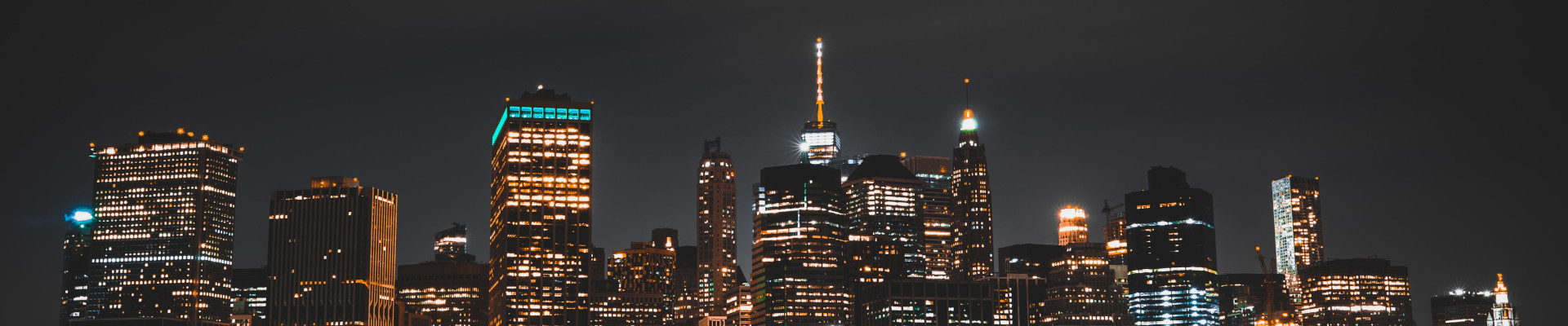 City skyline at night